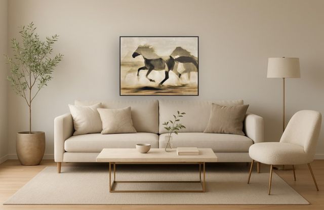 Classy Living Wildhearted Galloping Shadows Wall Art-1