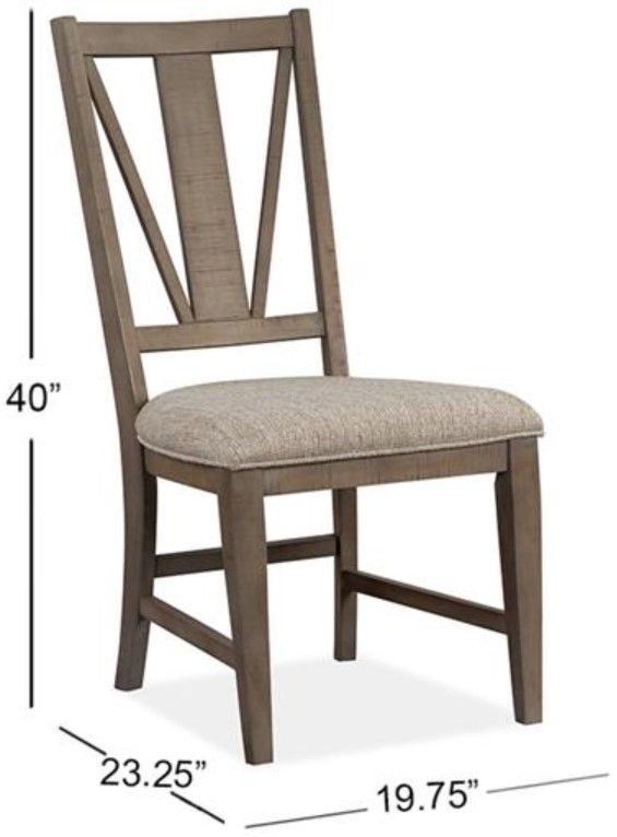 Magnussen Home® Paxton Place Baja Fog/Dovetail Gray Upholstered Side Chair-2