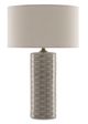 Currey & Company Fisch Gray/White/Antique Nickel Large Table Lamp-1
