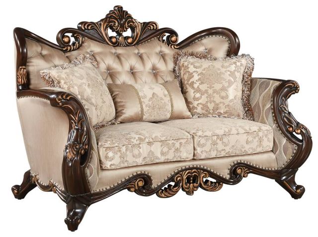 New Classic® Home Furnishings Constantine Beige/Cherry Loveseat-0