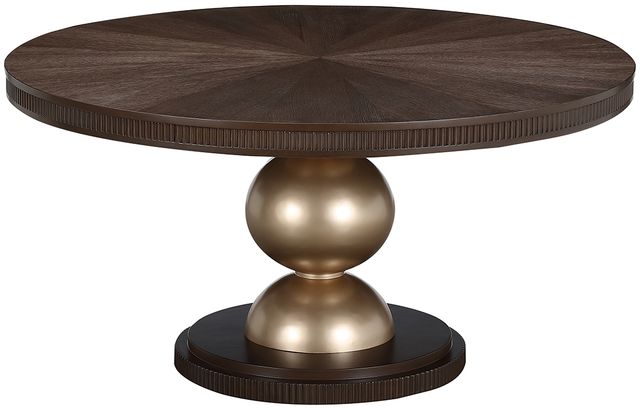 Michael Amini® West Kensington Medium Espresso Round Dining Table-0