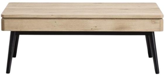 Magnussen Home® Fletcher Driftwood Lift Top Storage Cocktail Table with Black Base-2