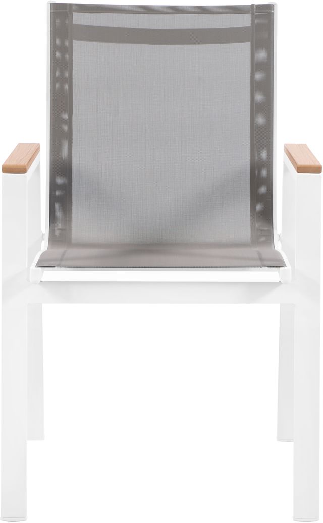 Meridian Furniture Nizuc 2-Piece Grey Outdoor Patio Mesh Dining Arm Chairs-1