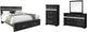 Signature Design by Ashley® Starberry 4-Piece Black King Storage Panel Bed Set-0