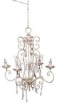 A & B Home Vintage Glamour Whitewash Chandelier-0