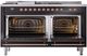 Ilve® Nostalgie II Series 60" Glossy Black Pro Style Dual Fuel Range-1