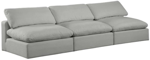 Meridian Furniture Comfy 3-Piece Gray Armless Sofa -0