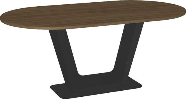 Amisco Customizable Amelia 72" Racetrack Dining Table with 1" Thermo Fused Laminate Top-0