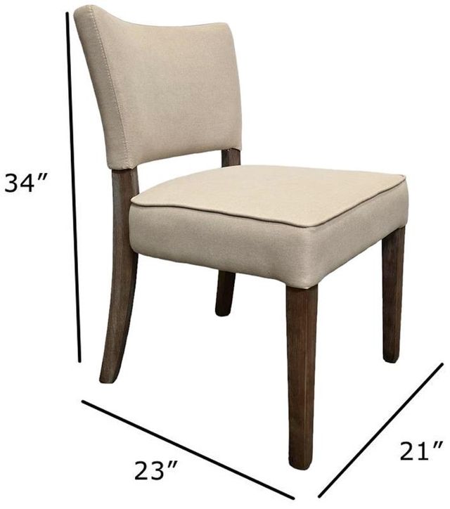 Nest Home Collections Andrea Barbury Linen/Gray Dining Side Chair-3