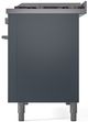 Ilve® Professional Plus II 48" Blue Grey Pro Style Dual Fuel Range-3