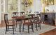 A-America® British Isles Antique Oak Extending Dining Table with Black Base-2