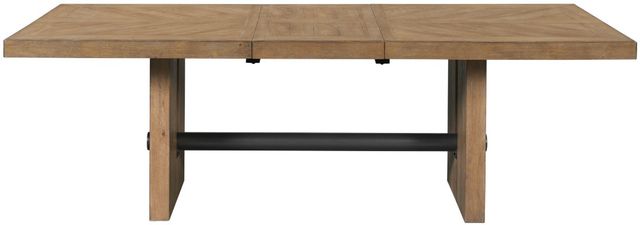 Intercon Landmark Weathered Oak Trestle Dining Table-2