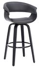 Armen Living Julyssa Gray 26" Swivel Counter Stool-0