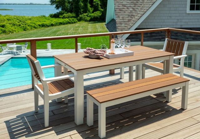 Seaside Casual Greenwich Slatted Dining Bench-1