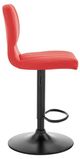 Armen Living Bardot Red/Matte Black Adjustable Swivel Bar Stool-2
