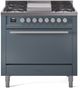 Ilve® Professional Plus II 36" Blue Grey Pro Style Dual Fuel Range-0