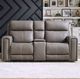 Liberty Furniture Camden Aline Light Gray Leather Power Reclining Loveseat with Console-2