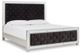Signature Design by Ashley® Lindenfield 4-Piece Black/Silver King Upholstered Panel Bed Set-1