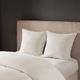 Olliix by N Natori White Hanae Cotton Blend Yarn Dyed Euro Sham-1