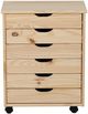 Linon Rudy Unfinished Wide Rolling Storage Cart-3