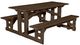 C R Plastics Chocolate Rectangular Picnic Table-0