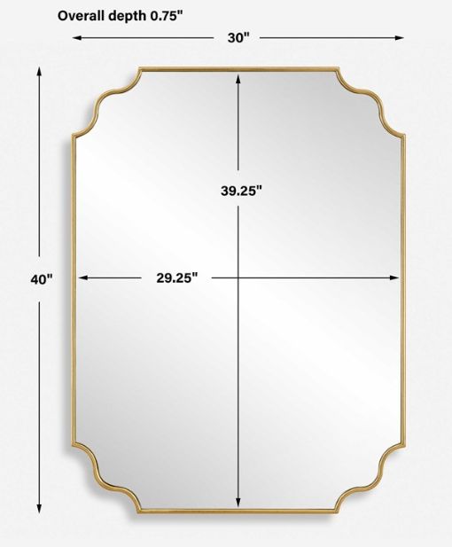 Uttermost® Lennyn Antique Gold Mirror-2