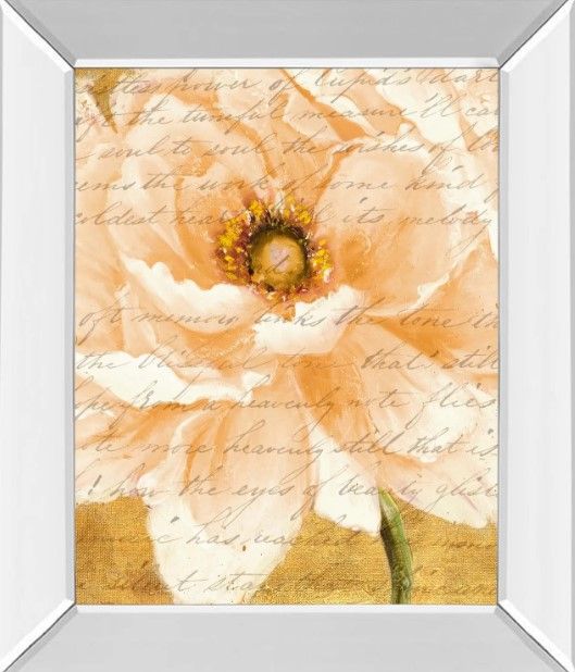 Classy Art Beautiful Cream Peonies Script I Wall Art-0