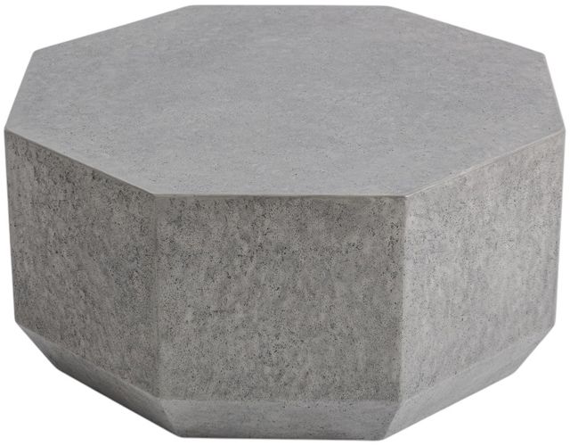 Classic Home Morse Dark Gray Concrete Outdoor Coffee Table-2