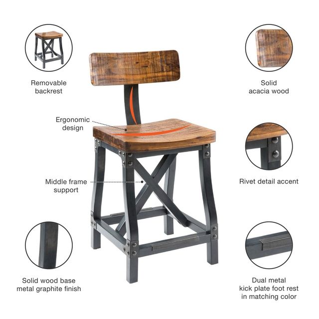 Olliix by INK+IVY Amber Lancaster Counter Stool-1