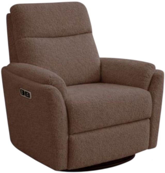 American Wholesale Furniture Viking Chocolate Power Gliding Swivel Recliner-0