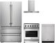 Thor Kitchen® 4 Piece Stainless Steel Gas Kitchen Package-0