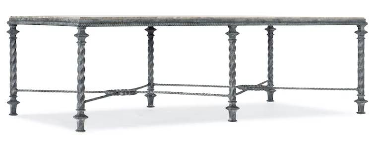 Verdigris Table Base Hooker® Furniture Traditions Brown Rectangle Cocktail Table with ...