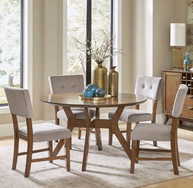 Homelegance® Edam Gray/Light Oak Side Chair-1