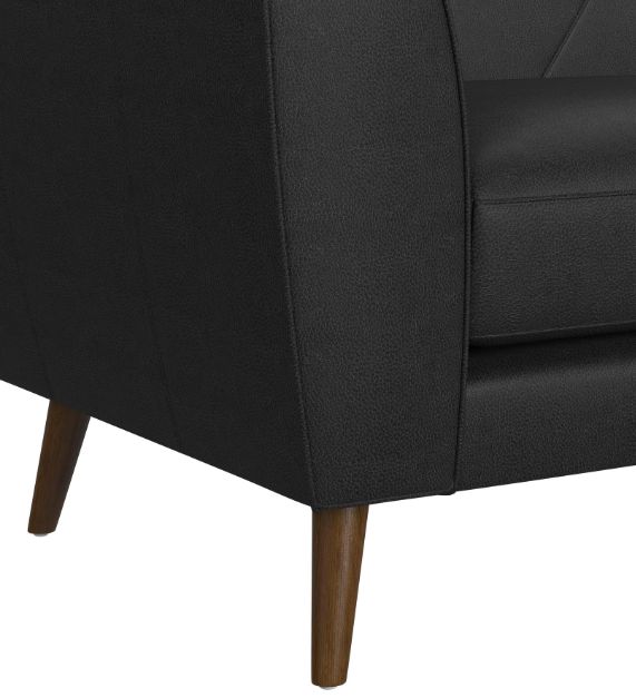 Elements International Sonata Ling Dian Black Loveseat-4