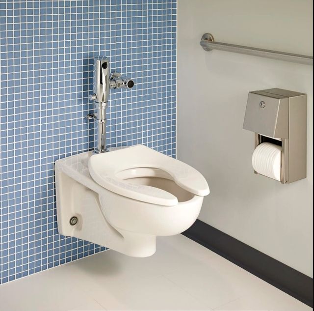 American Standard Afwall® White Millennium® Top Spud Elongated Wall-Hung Bowl-1