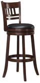 Homelegance® Edmond Black/Dark Cherry Swivel Pub Height Chair-0