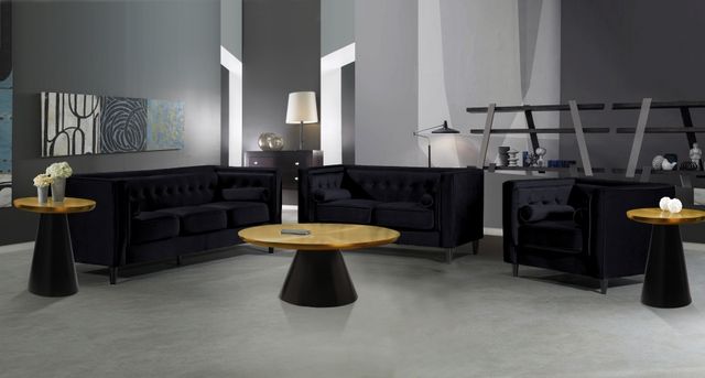 Meridian Furniture Martini Gold/Black End Table-2