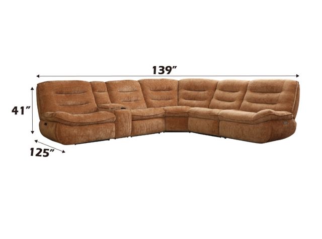 ACME Furniture Emmy 6-Piece Orange Power Reclining Sectional Sofa-2