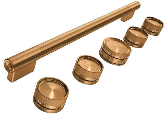 KitchenAid® 30" Bronze Commercial-Style Dual Fuel Range Handle and Knob Kit-0