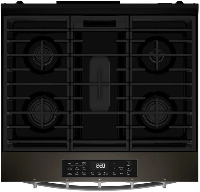 Whirlpool® 30" Black Stainless Steel Slide-in Gas Range with Air Cooking Technology-1