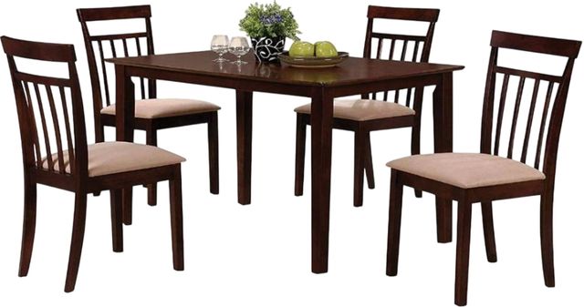 ACME Furniture Samuel 5-Piece Beige/Espresso Dining Set-0