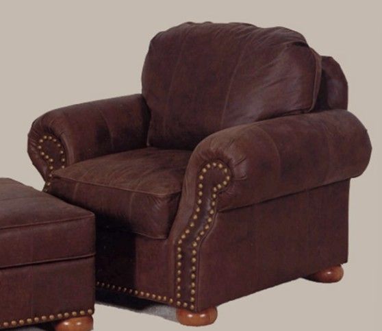 Marshfield Furniture Emerson Leather Burgundy Chair and a Half-0