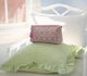 Laura Park Designs Ticking Stripe Green Decorative Pillow-1