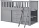 Homelegance® Orion Gray Twin Youth Low Loft Bunk Bed with Bookcase and Dresser-3