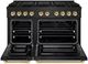 ZLINE Autograph Edition Paramount Series 48" Black Stainless Steel Pro Style Dual Fuel Range with Polished Gold Accents -1
