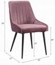 ACME Furniture Riley 2-Piece Black/Pink Side Chair Set-2
