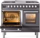 Ilve® Professional Plus II 40" Graphite Matte Pro Style Dual Fuel Range-2