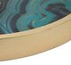 A & B Home Livonia Blue Swirl Round Tray-2