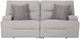 Signature Design by Ashley® Acklen Place 2-Piece Pewter Power Reclining Sectional Loveseat-2