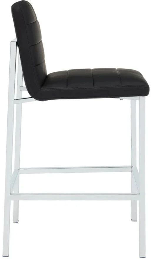 Modus Furniture Amalfi Chrome/Soot Upholstered Bar Stool-2